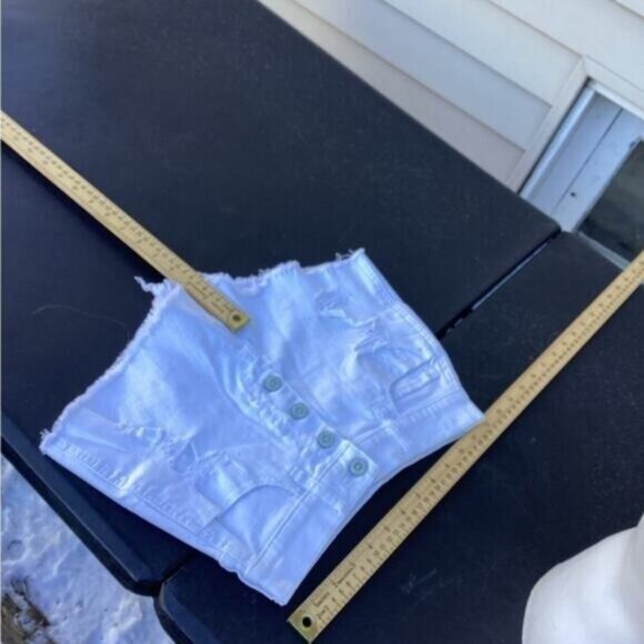 Grandpa mob wife clean girl office fairy core Hollister Denim Shorts  0/24 - Picture 3 of 4